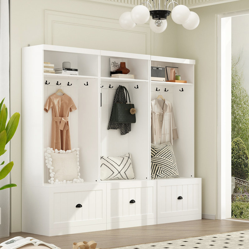 Malena Hall Tree 83.1'' Wide with Bench and Shoe Storage