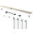 Sliding Pocket Door Hardware Kit For 2" X 4" Stud Wall With Soft Close Mechanism Open 24" To 36"