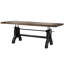 Solid Wood Top Metal Base Dining Table-88691726