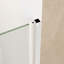 Porte de douche pliante de 33 à 32 po x 72 po, verre trempé de 1/4 po (6 mm), cadre en aluminium chromé, film antidéflagrant