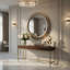 Ecran Flat Metal Beveled Wall Mirror