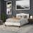 Fitzsimmons Arched Upholstered Headboard with Accent Nail Trim-377993608-377993603