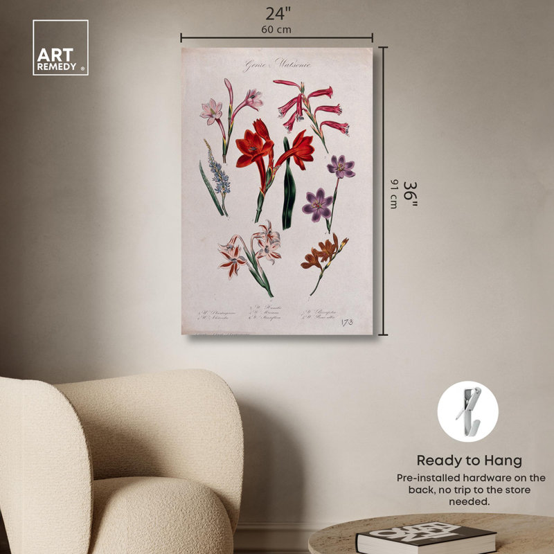 Art Remedy, impressions sur toile, sept plantes, H 36 po x l 24 po, Toile tendue