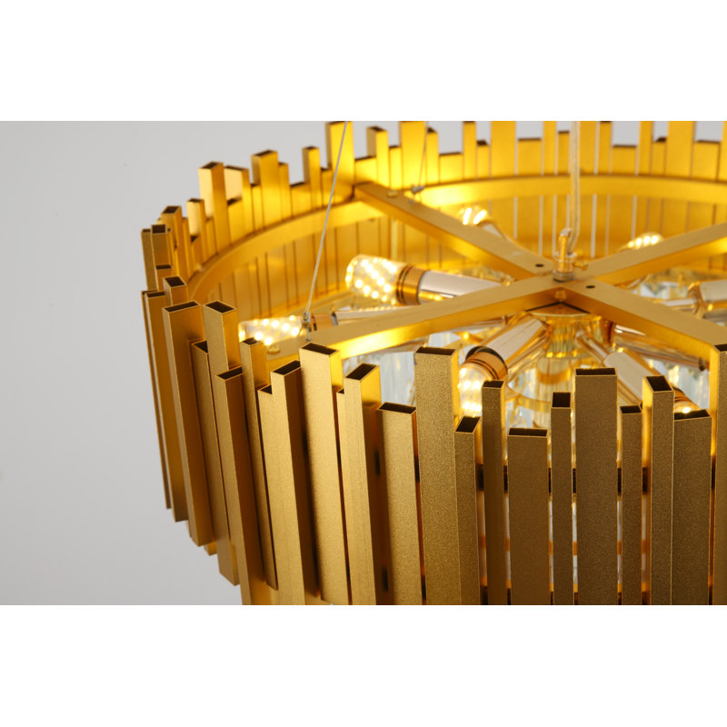 Abaz Chandelier, Gold, 9, 55cm x 30cm