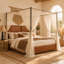 Upholstered Vegan Leather Bed