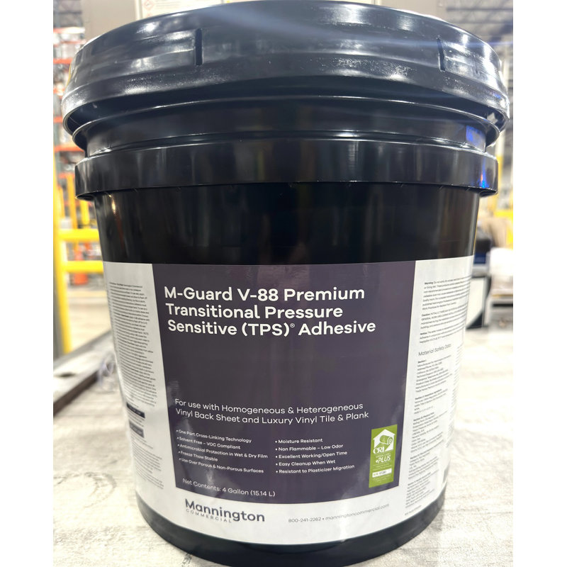 Adhésif V-88 TPS de qualité supérieure 4 gallons (transitionnel sensible à la pression)