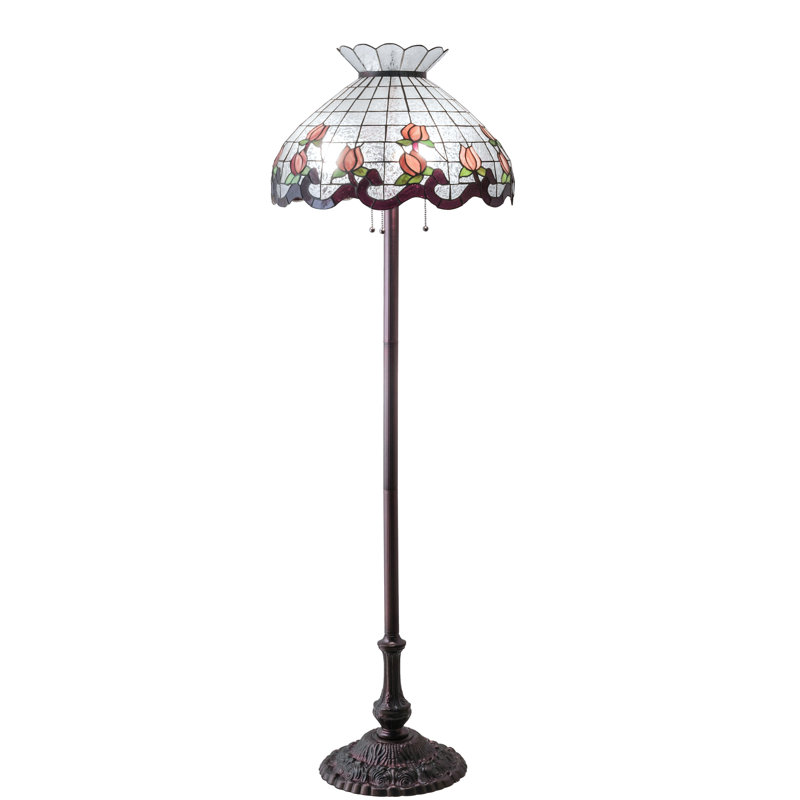 Brackin Floor Lamp, Pink/Silver