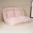 Convertible Fold-Out Double Sofa Bed, Pink-613044236