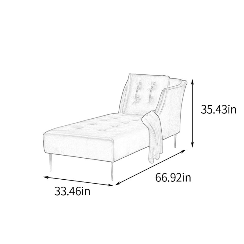 Méridiennes intérieures American Simple Living, Orienté à gauche (vu de face)