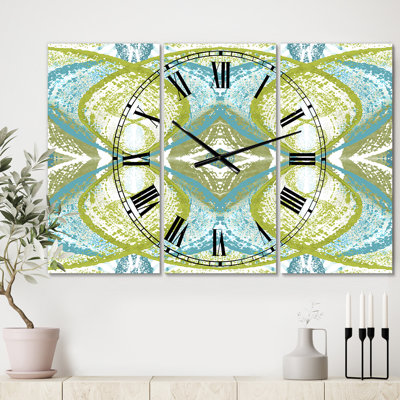 Horloge murale surdimensionnée 3 panneaux Green Vision