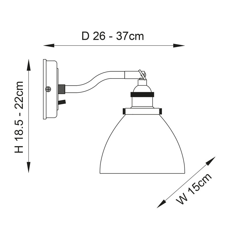 Anais 1 -Light LED Dimmable Hardwired Armed Sconce