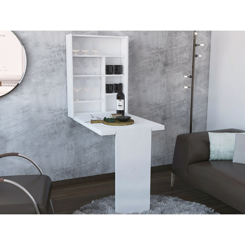 Bureau flottant rectangulaire l 23,57 po, Blanc