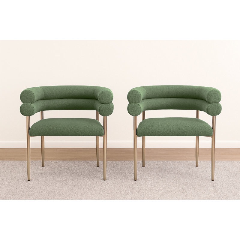 Chaise d'appoint Chousein Boucle, Vert