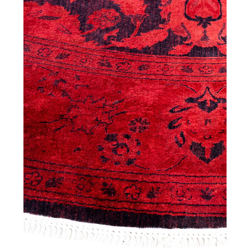 Overdyed One-of-a-Kind 8' 1" X 8' 1" Hand Knotted Area Rug