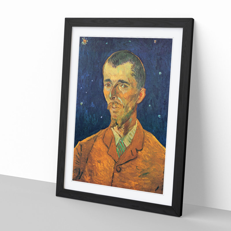 Eugene Boch by Vincent Van Gogh - Picture Frame Painting, 48cm H x 36cm W x 2cm D, Black Framed