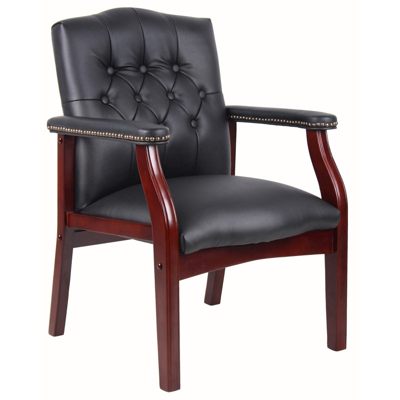 Chaise de réception avec structure en bois, Black