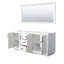 Base de meuble-lavabo double autoportant 71 po avec miroir 70 po Miranda-58038049