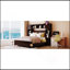 Lit double en bois avec armoire et tablette tout-en-un, espresso-1796637473