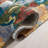 Akhira Floral Hand Tufted Wool/Cotton Area Rug in Light Blue/Rust-538014286