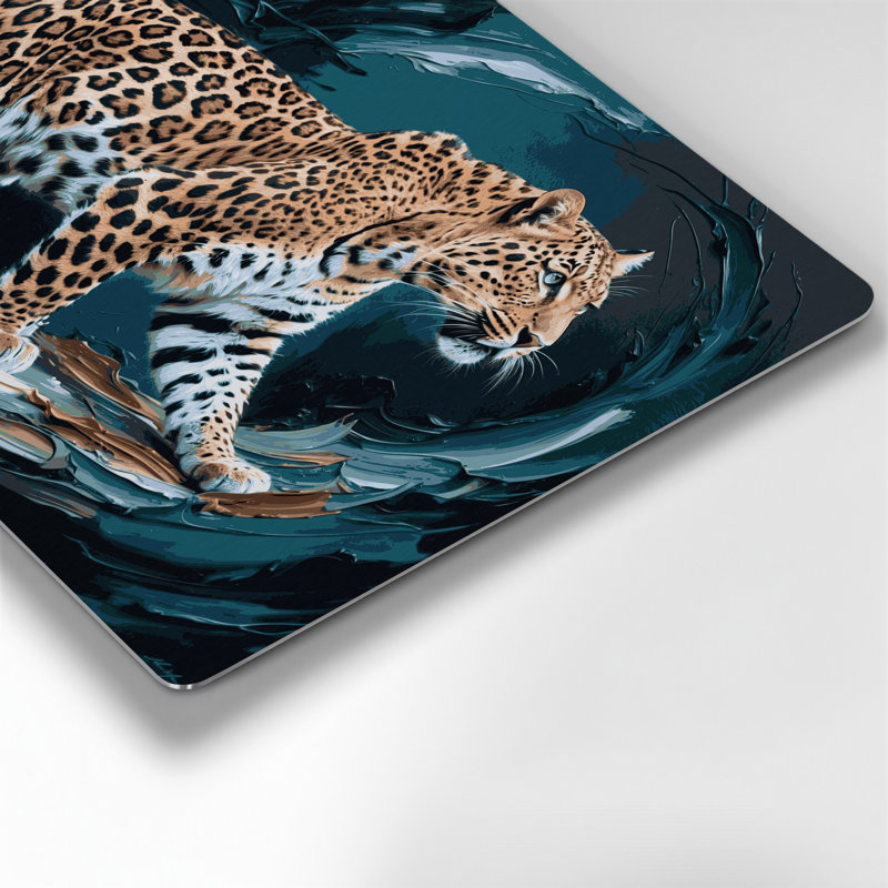Art mural en métal «Big Cats Amur Leopard», H 24 po x l 36 po
