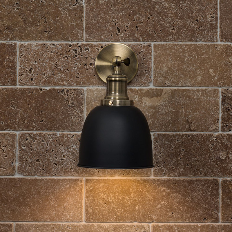 Axton Armed Sconce, Black, Yes