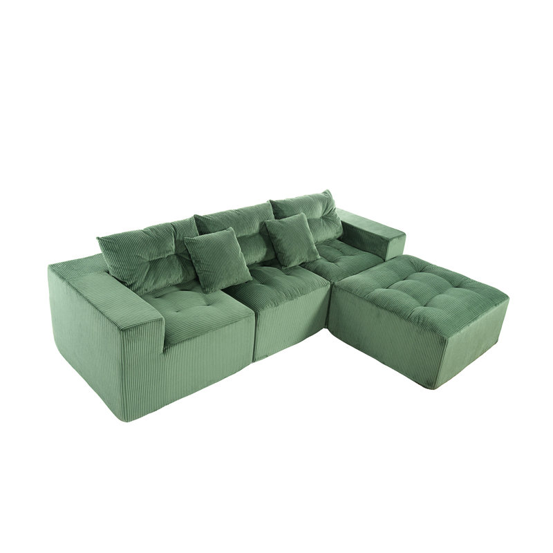 Canapé modulaire en L, Green