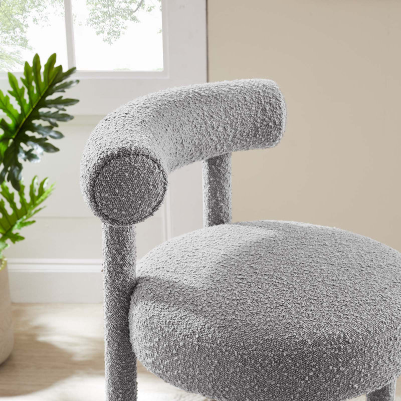 Modway Toulouse Stool, Silver, Light Gray, Bar Stool (30” Seat Height)