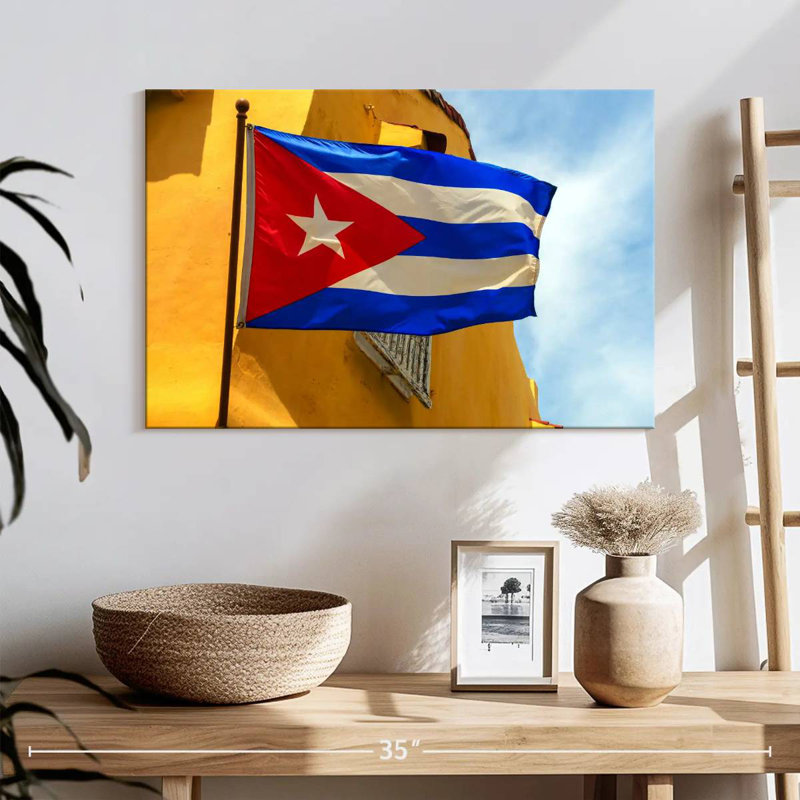 Borges Wavy Cuban Flag, 16" H x 24" W