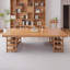 Bureau rectangulaire brun en bois massif-199818004