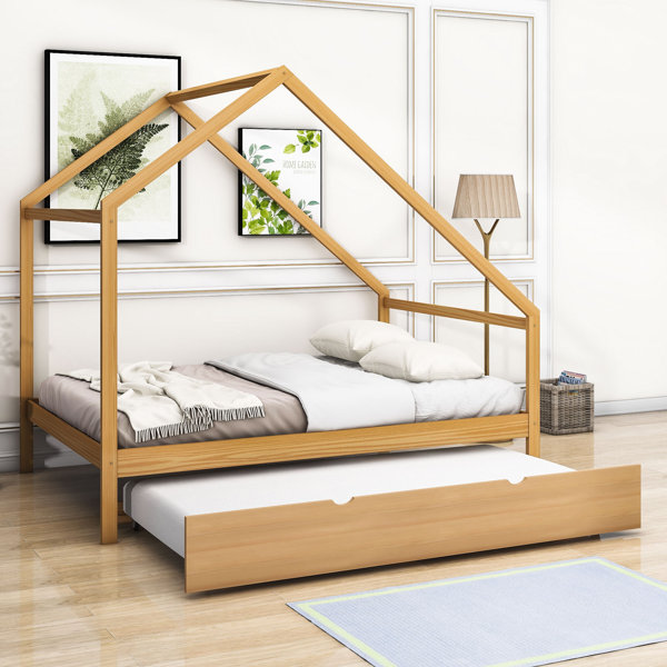 Isabelle & Max™ Wooden House Bed with Trundle & Reviews | Wayfair