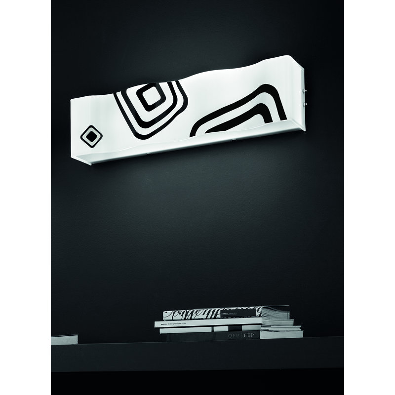 Ola Glass Flush Mounted Sconce, Black