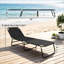 Méridiennes portatives de patio portatives, chaise longue de plage moderne réglable en acier