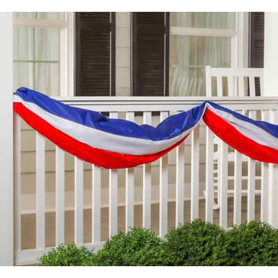 Double Sided 36'' H x 120'' W Nylon Independence Day Bunting