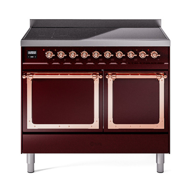 ILVE Nostalgie II Noblesse 40 in Induction Range, Burgundy/Copper