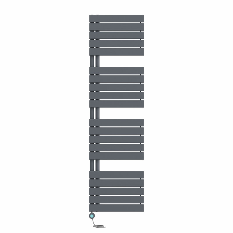 Canberk Designer Towel Rail Heated Towel Rails, 180cm H x 50cm W x 6.7cm D, Anthracite