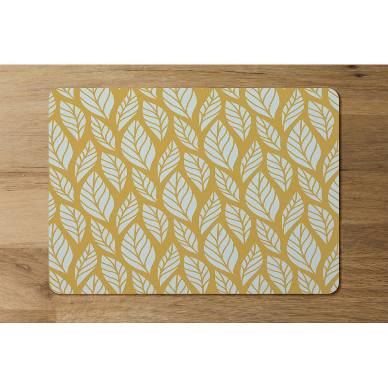 Heckman Polyester-Coated Hardboard Floral Rectangle Placemat