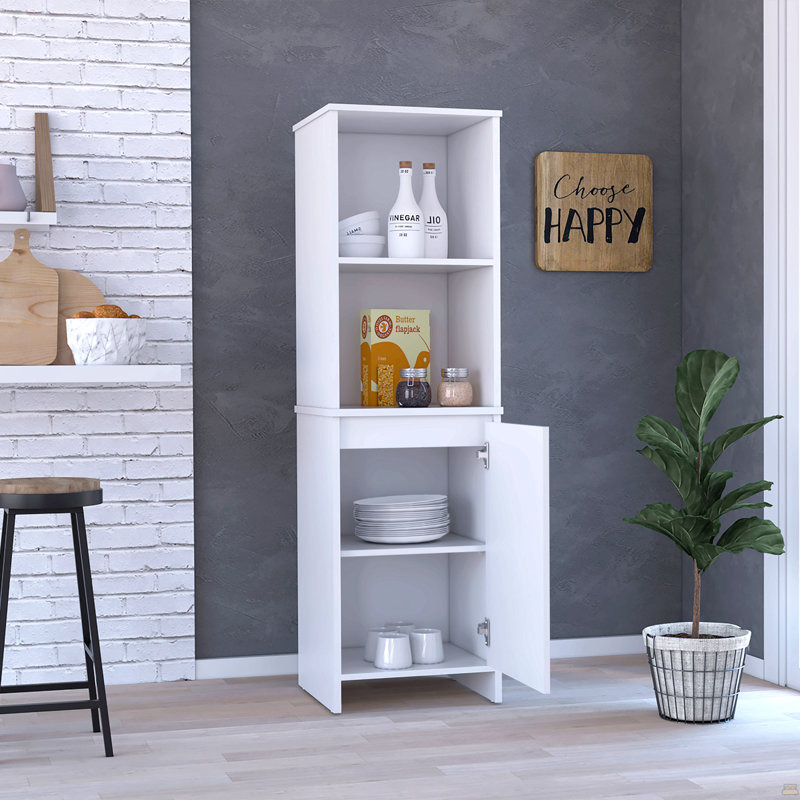 Armoire de cuisine, armoire à une porte, tablettes intérieures et extérieures