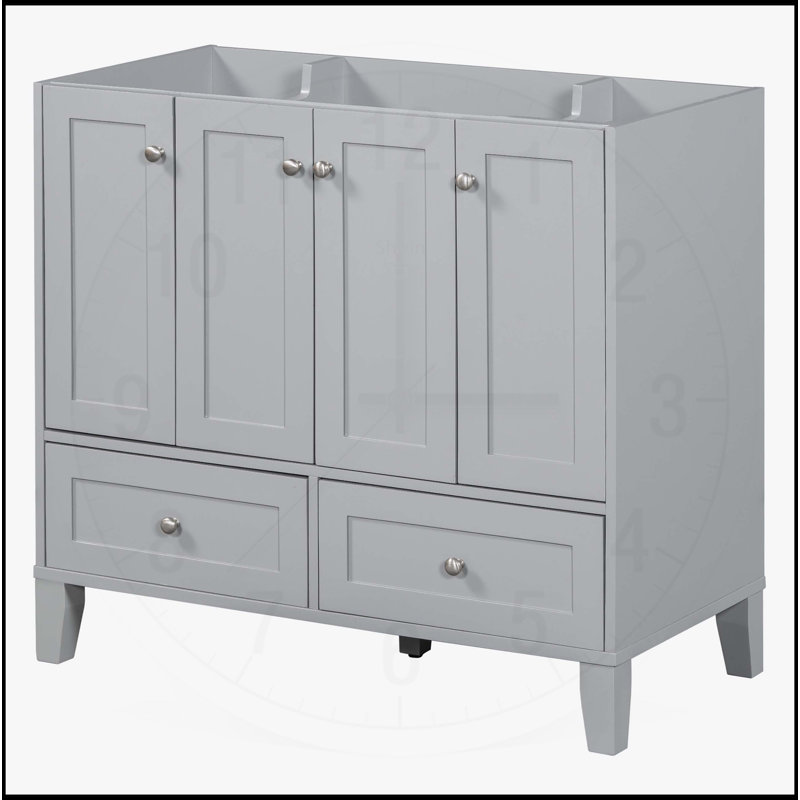 Meuble-lavabo 36 po sans comptoir, Gris