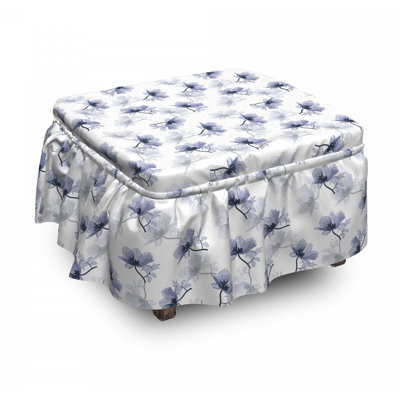 Housse pour repose-pieds composition florale