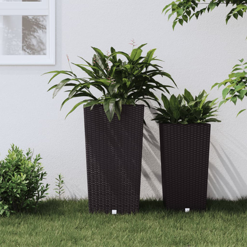 Mihrimah Pot Planter, 61cm H x 32.5cm W x 32.5cm D, Brown