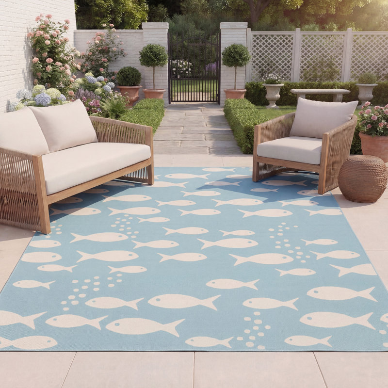Paugh Performance Animal Print Indoor/Outdoor Area Rug, Rectangle 8' x 11'