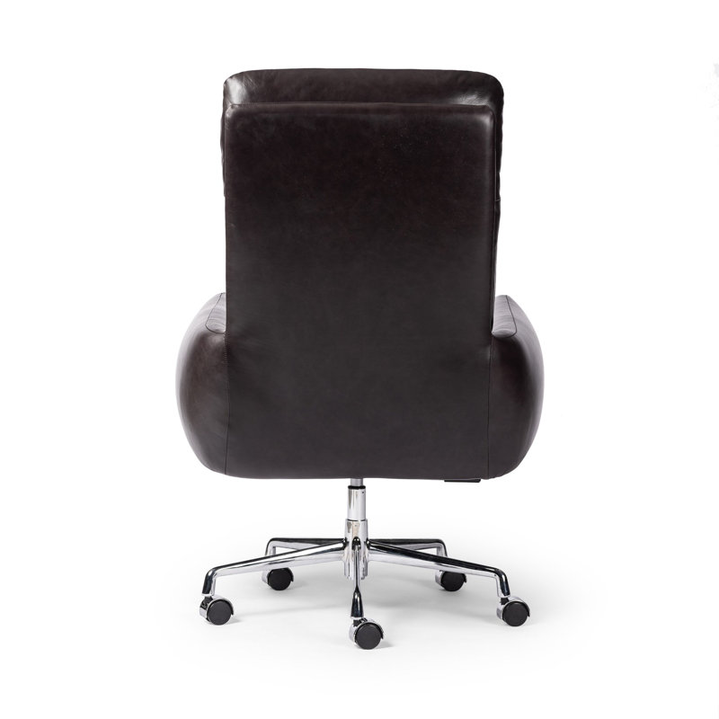 Wayland Leather Swivel Executive Chair, Sonoma Black