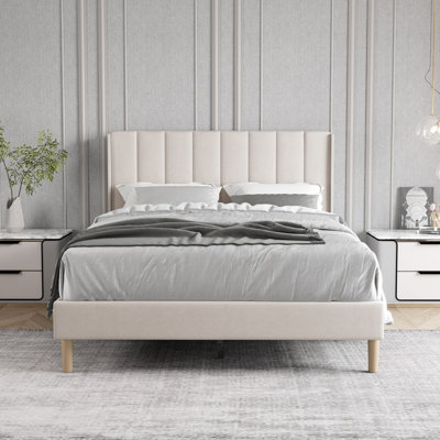 Upholstered Wingback Bed