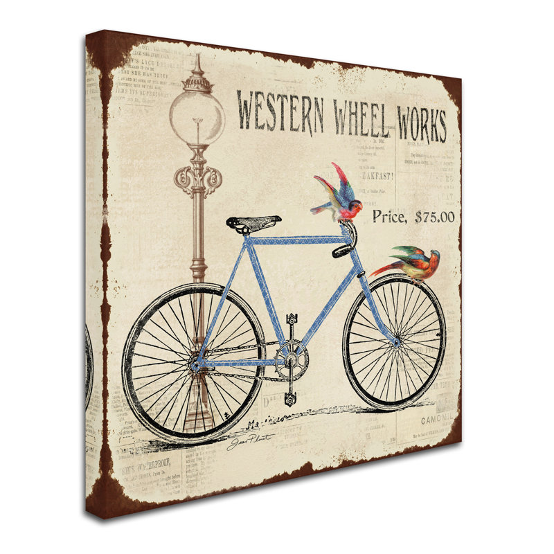 «Bike 5» par Jean Plout - impression sur toile, H 18 po x l 18 po