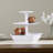 3-Tier Cupcake Stand - Square Display Stand for Birthday, Tea Party, Wedding, or Baby Showers - Dessert Table Display Set (White)