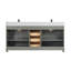 72" Solid Wood Sink Vanity  With 1' Artificial Stone Top-587106566