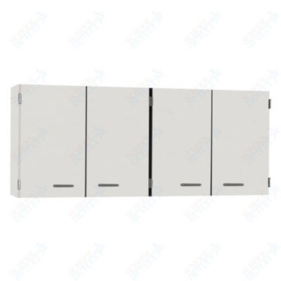 Armoires murales 72 "- deux portes doubles avec tablettes pleine largeur, verrouillables