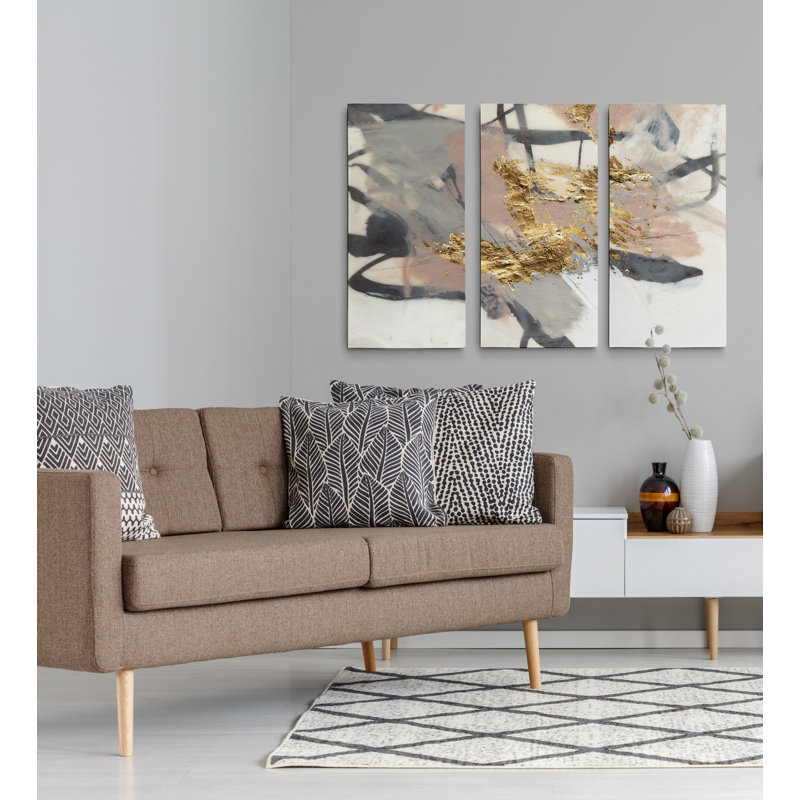 Batson A Premium «Golden Blush II», reproduction d'art à multiples images sur toile, H 24 po x l 36 po x p 1,5 po