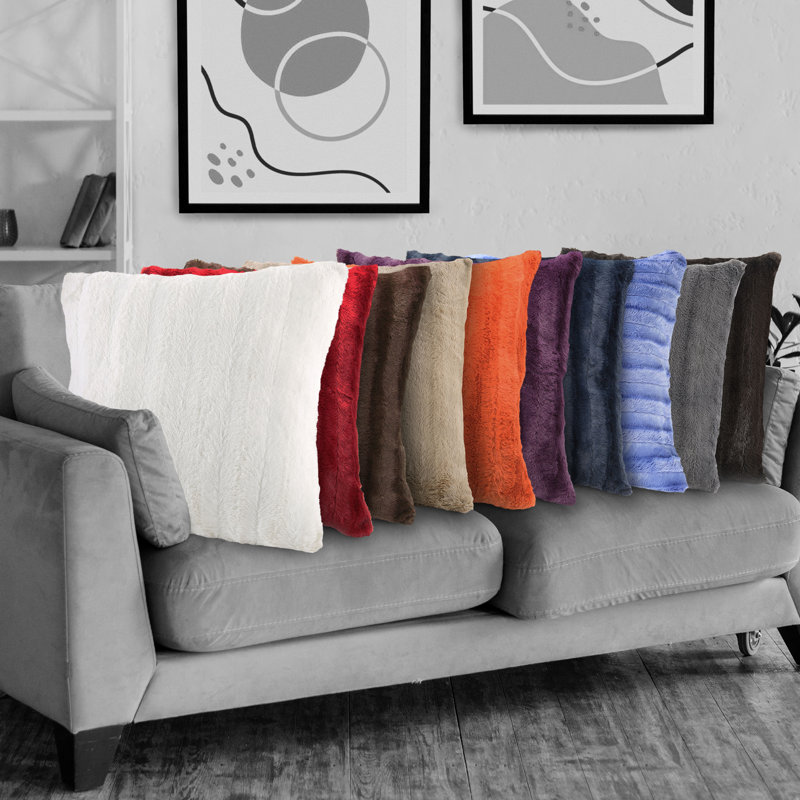 Housse et insert de coussin carré FRBIN, Blanc, H 24 po x l 24 po