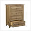 Commode 4 tiroirs, finition chêne blanc